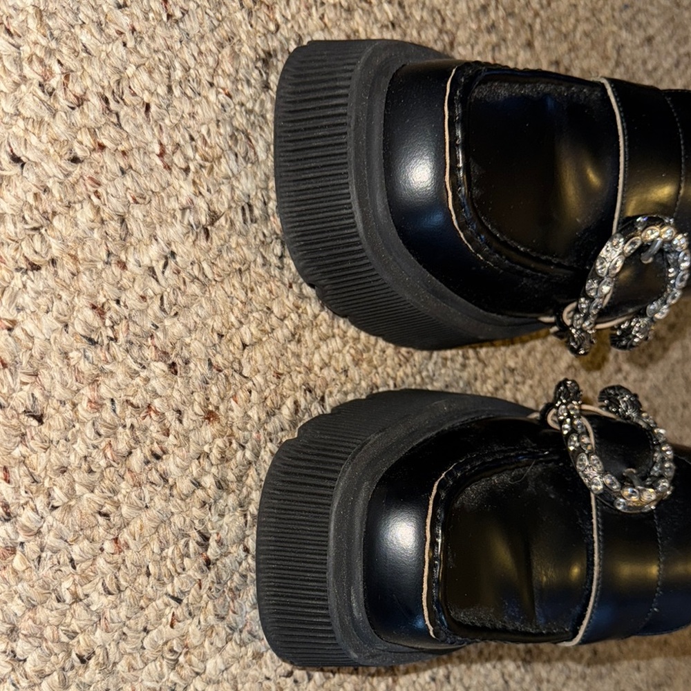 💯 Authentic Gucci Black Loafers with Crystal tiger head Buckle - Picture 6 of 7